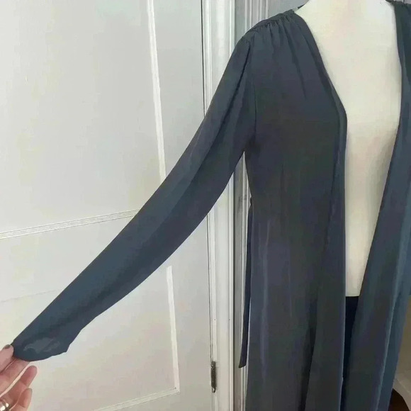 Ethereal dreamy Romantic Feminine Laggenlook Boho whimsical Duster topper w/belt - Picture 3 of 10